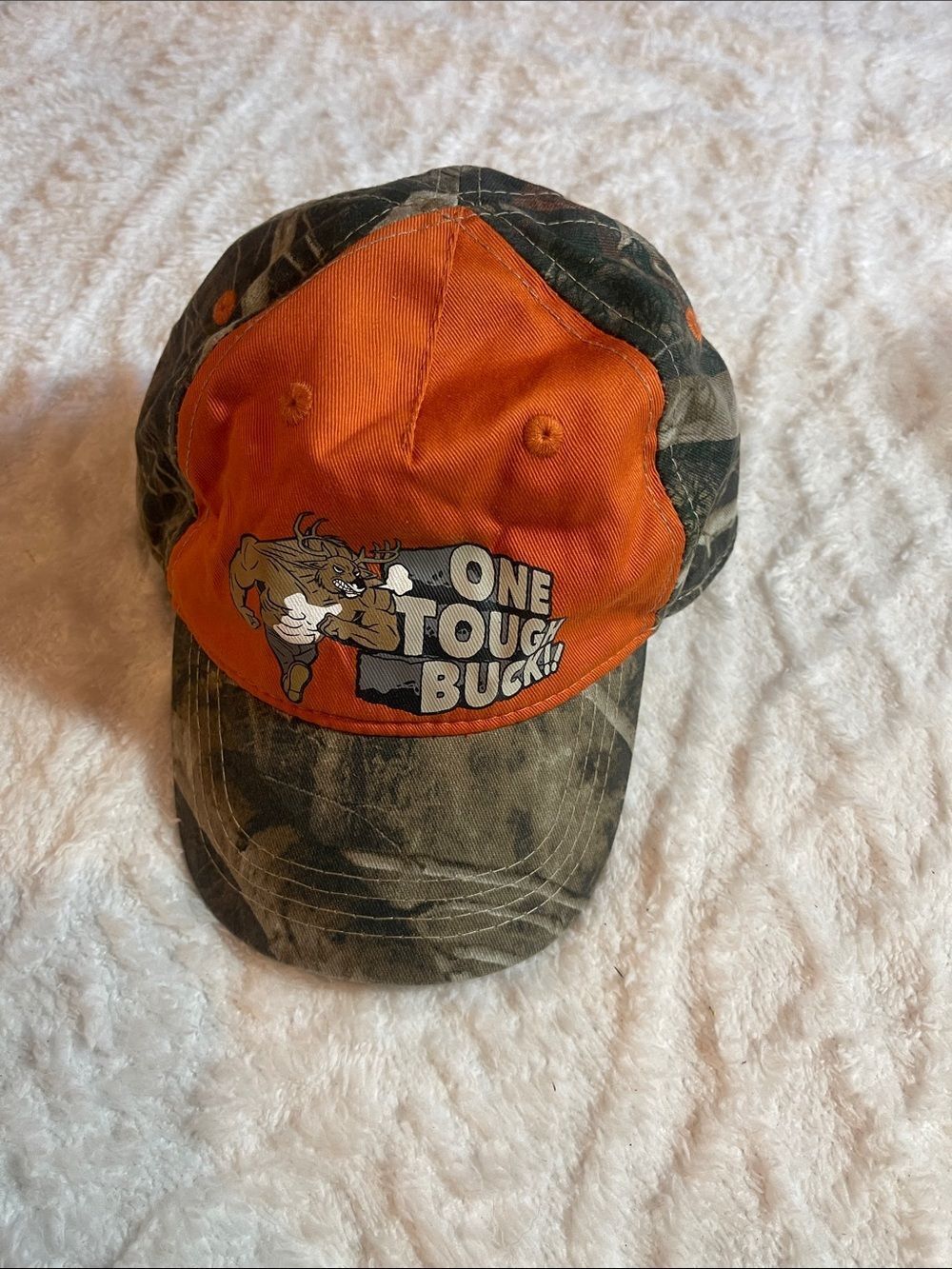 One Tough Buck Camo Orange Hunting Cap bass Pro shops kids